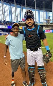 Jose with MLB player